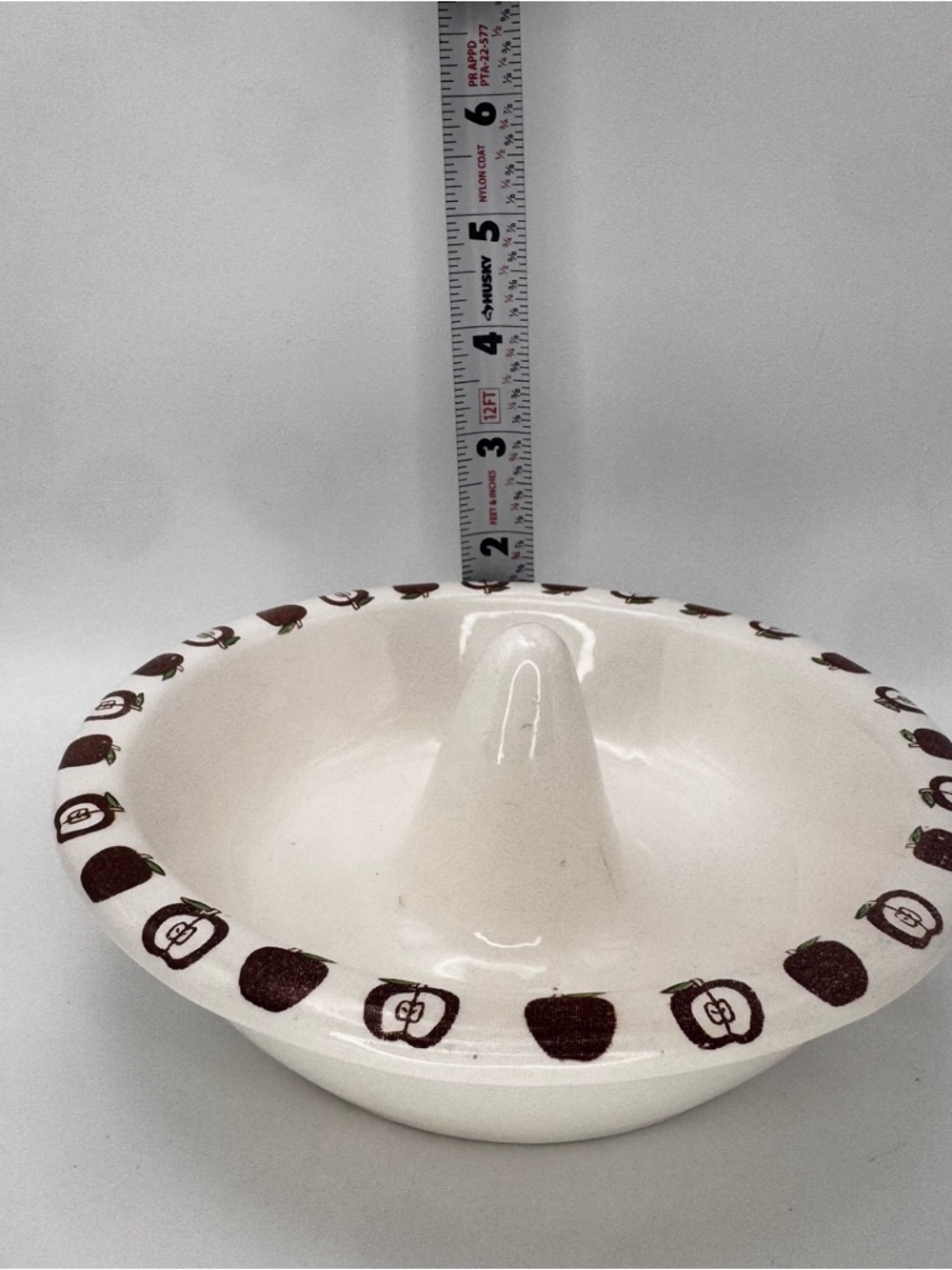 Vintage Apple Baking Dish 🍎 Ceramic 6.5” Round Small Baked Apple Cooker - Picture 6 of 7